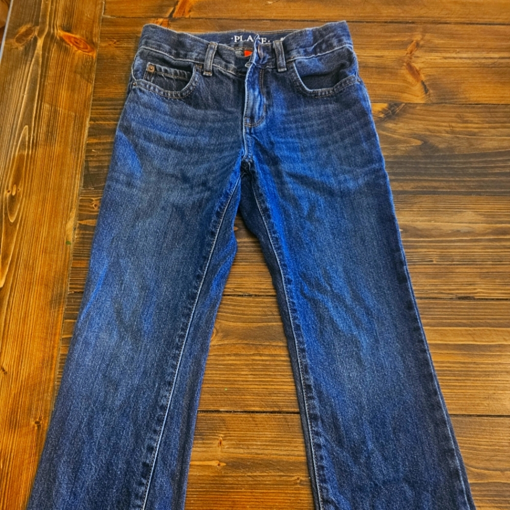 Boys Children's Place Boot Cut Blue Jeans, Size 7